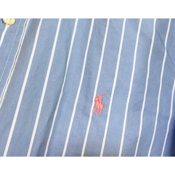 Mens Ralph Lauren Blue Label Striped Dress Shirt Size XL - Picture 4 of 7